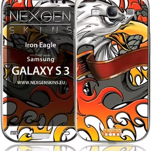 Nexgen 3D-tehosteinen koristetarra Samsung Galaxy S3 -laitteelle, Iron Eagle 3D