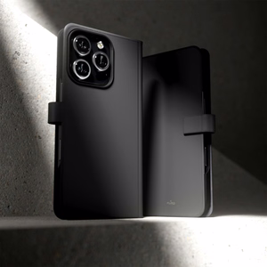 Puro Wallet Detachable MagSafe 2in1 PU-nahkainen Suojakuori läpällä ja lompakolla iPhone 16 Prolle - musta