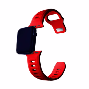 3mk-silikoniranneke Apple Watchille, 42/44/45/46/49 mm, punainen, suuri koko