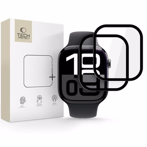 Tech-Protect Glass Flex+ Hybrid Glass 2-pack for Apple Watch 10 46mm - Black