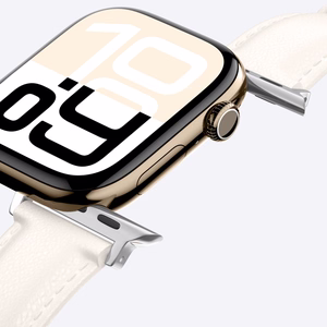 AmazingThing Class Band Leather Strap for Apple Watch 45 / 46 / 49 mm - Light Beige