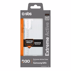 SBS D3O suojakuori Samsung Galaxy S25+ -puhelimelle - läpinäkyvä