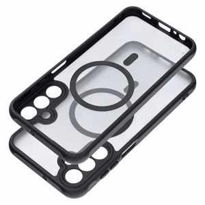 Suojakuori Samsung A15:lle Full Matte Mag Cover yhteensopiva MagSafe musta