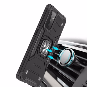 Wozinsky Ring Armor Case Kickstand Kova Rugged Cover Samsung Galaxy A72 4G sininen sininen
