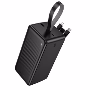 Borofone BJ79C Clever varavirtalähde 50000mAh USB sis. USB-, Type-C- ja Lightning-kaapelit musta