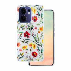 Glow Glam -suojakuori Oppo Reno 13F 5G (Global) / 13FS 5G valkoinen