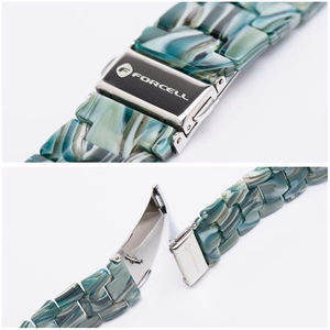 FORCELL F-DESIGN FA04 marmorikuvioinen hartsiranneke APPLE-kelloon 38 / 40 / 41 mm vihreä