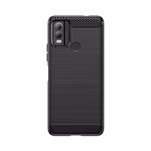 Carbon Case silikoninen suojakuori Nokia C22:lle - musta