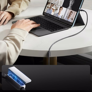 Joyroom S-A50 Unlimited Series 3A USB-A - USB-C -kaapeli magneettisella kaapelinorganisaattorilla 1,2 m - harmaa