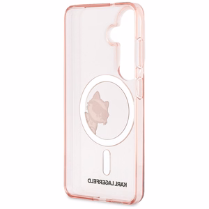 Karl Lagerfeld suojakuori IML Peekaboo Choupette MagSafe Samsung Galaxy S26:lle pinkki