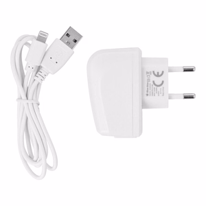 Phone charger Blue Star Lite USB A 1A 5W + cable USB A to Lightning TFK-TC-1095B white