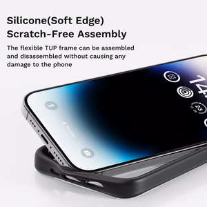 Rock Guard Series Suojakuori iPhone 16 Pro Max:lle läpinäkyvä-musta