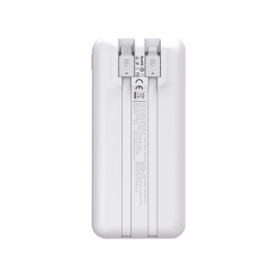 Wozinsky WFC-15W 20000mAh 22.5W PD20W varavirtalähde sisäänrakennetuilla Lightning- ja USB-C-kaapeleilla - valkoinen