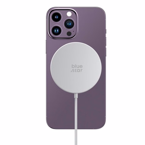 Langaton laturi BLUE STAR Charging Pad 15W yhteensopiva MagSafe valkoinen