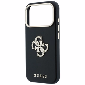 Guess Smooth & Big Strass Logo -suojakuori iPhone 18 Pro Max / 17 Pro Max – musta