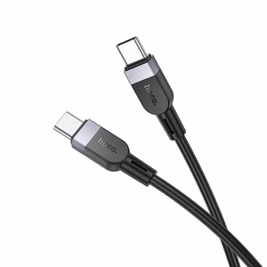 Hoco X109 silikoninen kaapeli USB C - USB C 3A 60W 1 m musta