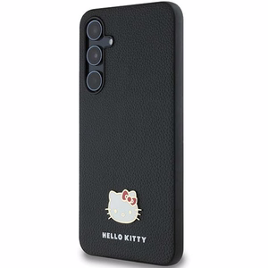 Hello Kitty Metal Logo Kitty Head Suojakuori Samsung Galaxy A55:lle - Musta