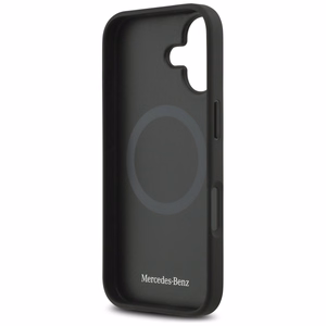 Mercedes Nahkainen Large Laurel Leave MagSafe Suojakuori iPhone 17:lle - musta