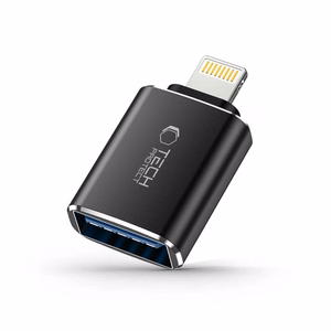 Tech-Protect UltraBoost Lightning (uros) / USB-A (naaras) OTG sovitin - musta