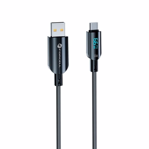 Kaapeli USB A - USB C Forcell F-Energy QC4.0 PD 3A 66W Digital 1,2 m C272 musta