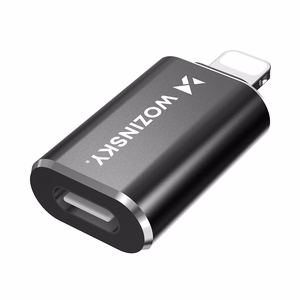 Wozinsky WALC-01 Lightning - USB-C Sovitin - Musta