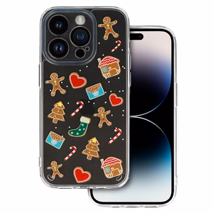 TEL PROTECT Joulu Suojakuori Samsung S23 FE:lle Design 2 läpinäkyvä