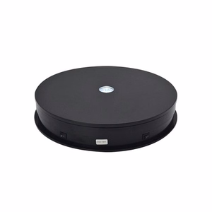 LED-pyörivä näyttöteline, pyöreä 30 cm, musta
