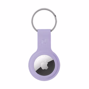 Crong silikoninen suojakotelo avainrenkaalla Apple AirTag 1 / 2 -paikantimelle, violetti