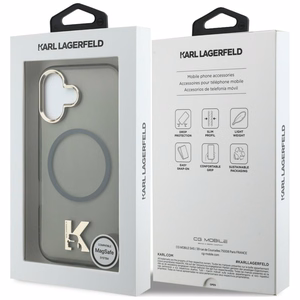 Karl Lagerfeld IML K Head Logo MagSafe Suojakuori iPhone 17:lle - musta