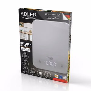 ADLER AD 3181 harmaa keittiövaaka