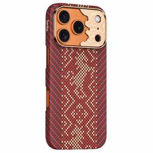 Punainen Benks Magnetic Armor Air Knight kevlar- ja metallikehyksinen suojakuori (C.K.FL.AP.GD.J072) malleihin iPhone 18 Pro / iPhone 17 Pro