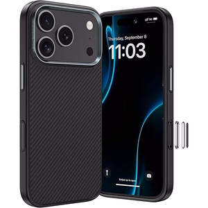 Benks Magnetic Armor Pro 600D -kevlar-kuori metallikehyksellä (C.K.FL.AP.BK.BA72) iPhone 18 Pro / 17 Pro -puhelimiin, musta