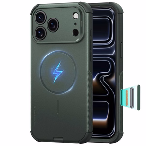 ESR Cyber Tough MagSafe -suojakuori iPhone 18 Pro Max / 17 Pro Max -malleille, vihreä