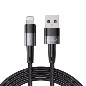 Tech-Protect UltraBoost Lightning / Lightning kaapeli 12W 2.4A 2m - harmaa