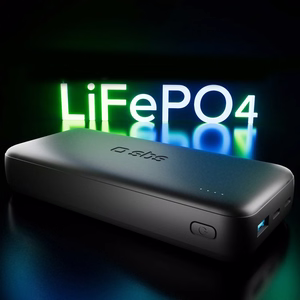 SBS Infinity Power Bank 20000mAh 10W LiFePo₄ USB-A USB-C - musta