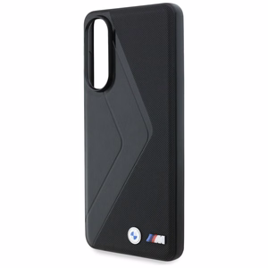 BMW Nahkainen Oversized Stripes MagSafe Suojakuori Samsung Galaxy S25 Edge:lle - Musta