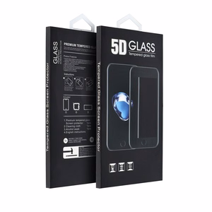 5D Full Glue Karkaistu lasi - Xiaomi Redmi Note 9:lle musta