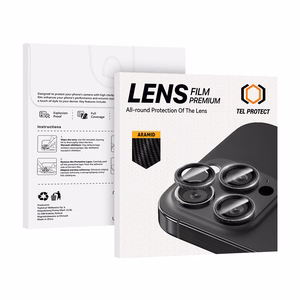 Tempered glass Tel Protect 3D Lens Aramid Series on camera for Iphone 14 Pro/14 Pro Max (lens 3 pieces)