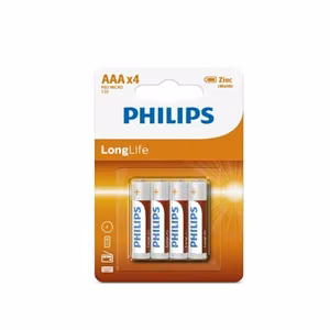 Akku PHILIPS AAA LR03 LONGLIFE 4kpl Blister