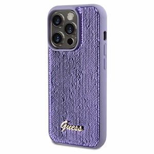 Guess Sequin Script Metal -suojakuori iPhone 14 Prolle - violetti