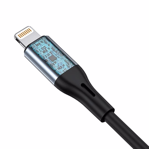 VFAN L05 Lightning–3,5 mm minijakki-AUX-kaapeli, 1 m, harmaa