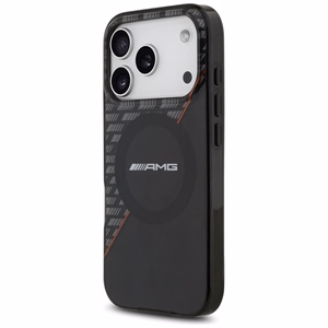 Mercedes AMG IML Double Layer Rhombs -suojakuori laitteelle iPhone 18 Pro / 17 Pro, MagSafe-yhteensopiva – musta ja punainen