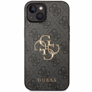 Guess 4G Big Metal Logo kotelo iPhone 15 - harmaa