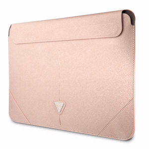 Guess Saffiano Triangle Logo suojakuori 16 tuuman kannettavalle - vaaleanpunainen