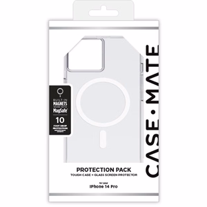 Case-Mate Tough Clear MagSafe suojakuori iPhone 14 Pro -laitteelle, läpinäkyvä