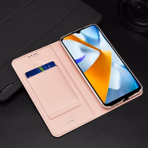 Dux Ducis Skin Pro tapauksessa Oppo Reno 8 Pro flip kansi kortti lompakko jalusta musta
