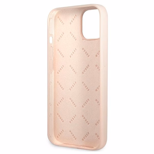 Guess GUHCP13SSLTGP iPhone 13 mini 5.4" vaaleanpunainen/vaaleanpunainen kovakotelo Silikoni kolmio