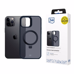 3mk Smoke Case Mag&Stand Suojakuori Apple iPhone 12 Pro Max:lle - musta