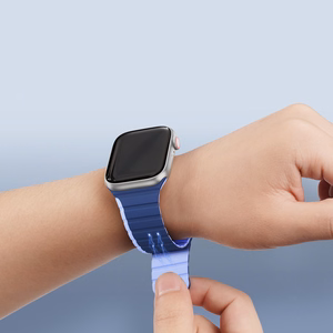 Magneettinen Apple Watch SE, 9, 8, 7, 6, 5, 4, 3, 2, 1 (41, 40, 38 mm) Dux Ducis Hihna (LD Version) - sininen