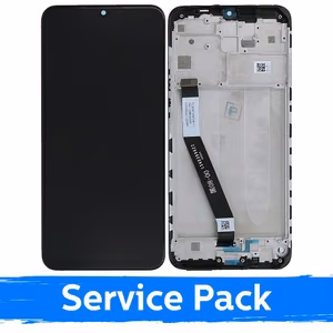 LCD-näyttö yhteensopiva Xiaomi Redmi 9 kehyksellä / musta / (Service Pack)